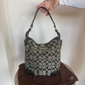 Coach Chelsea Signature Black & Grey Handbag